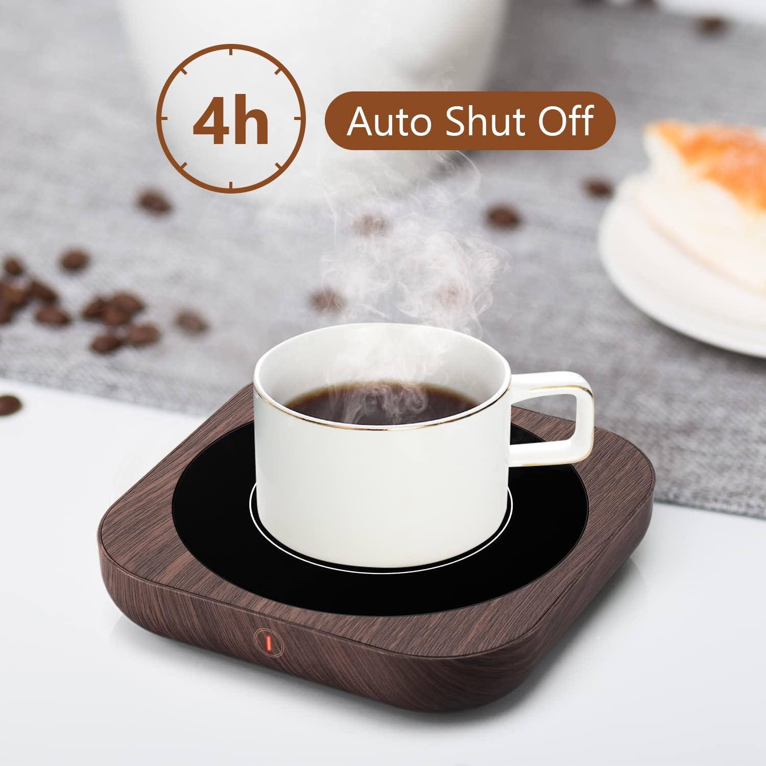 Bsigo Smart Coffee Mug Warmer & Cute Cat Mug Set, Beverage Cup Warmer for Desk Home Office, Candle Warmer Plate for Milk Tea Water with Two Temperature Setting(Up to 140℉/ 60℃), 8 Hour Auto Shut Off - Image 3